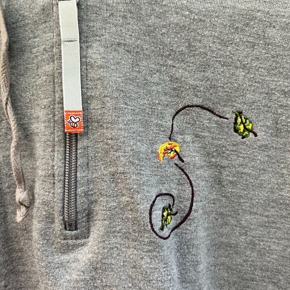 Vintage Y2K Tigger 1/4 Zip Lightweight Grey Sweatshirt Embroidered Womens Medium - Picture 2 of 6